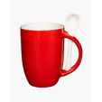 12 oz. Ceramic Mug with Spoon — view 2