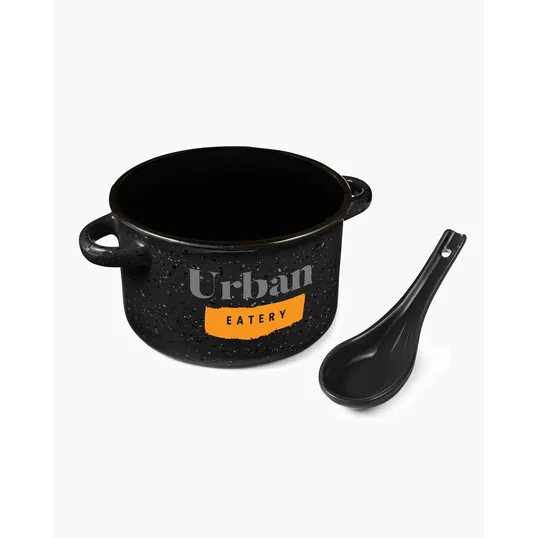 Campfire 20 oz. Ceramic Soup Bowl With Spoon — view 10