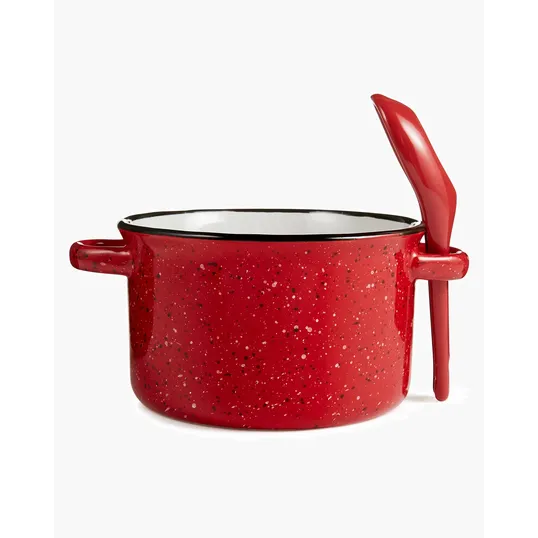 Campfire 20 oz. Ceramic Soup Bowl With Spoon — view 6