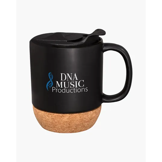 14 oz. Ceramic Mug With Cork Base — view 3