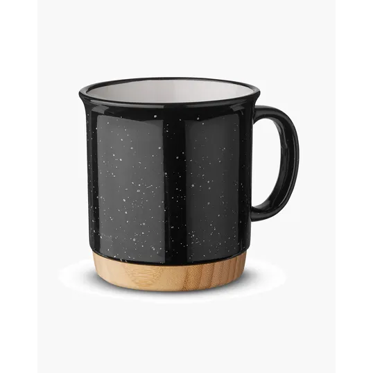 15 oz. Campfire Mug With Bamboo Base
