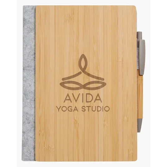 Grove Refillable Bamboo Notebook & Pen — view 4