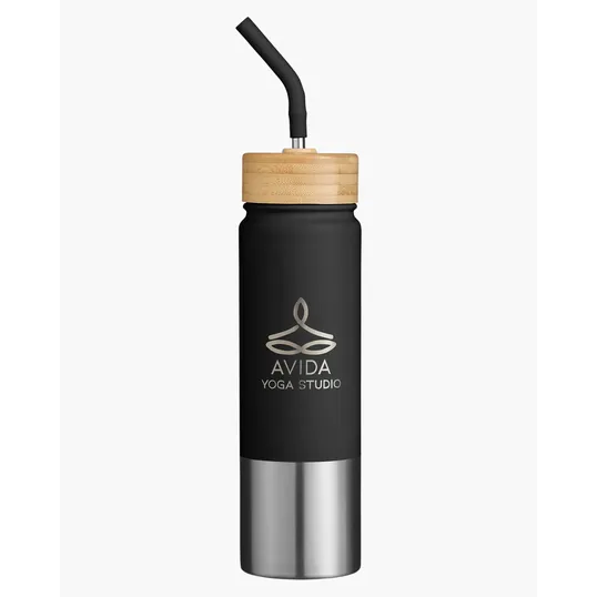 24 oz. Stainless Steel Tumbler With Bamboo Lid — view 7