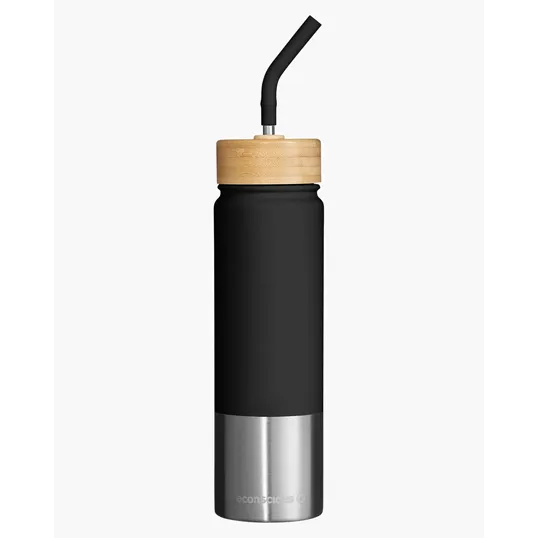 24 oz. Stainless Steel Tumbler With Bamboo Lid