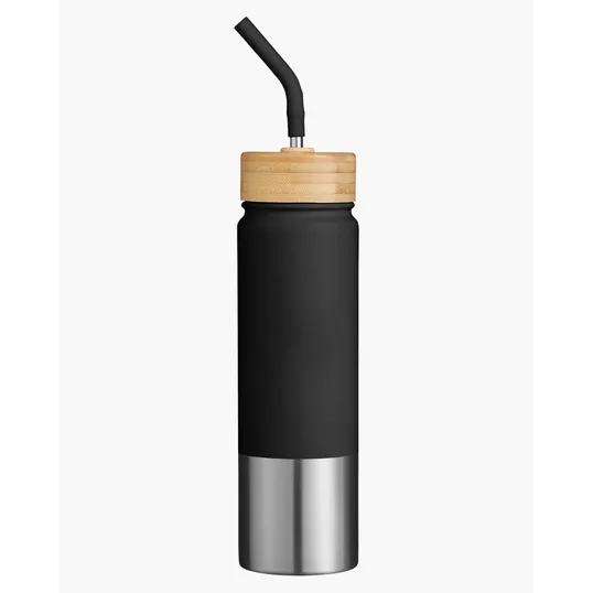 24 oz. Stainless Steel Tumbler With Bamboo Lid — view 2