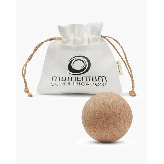 econscious Cork Massage Ball with Linen Pouch — view 2