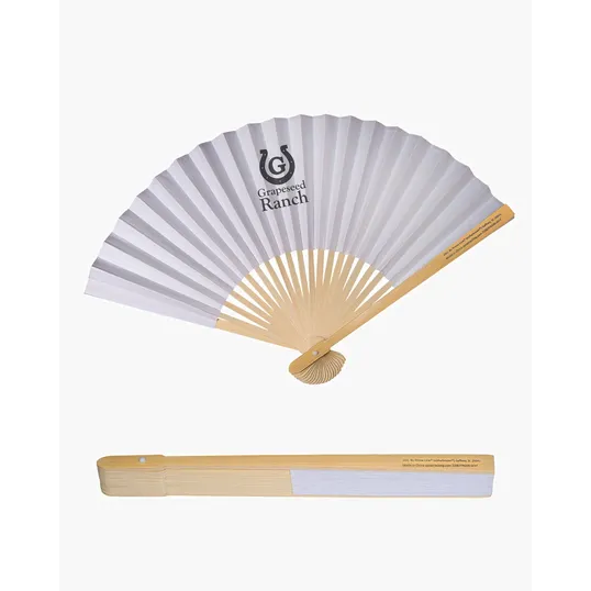 Bamboo Folding Handheld Fan — view 2
