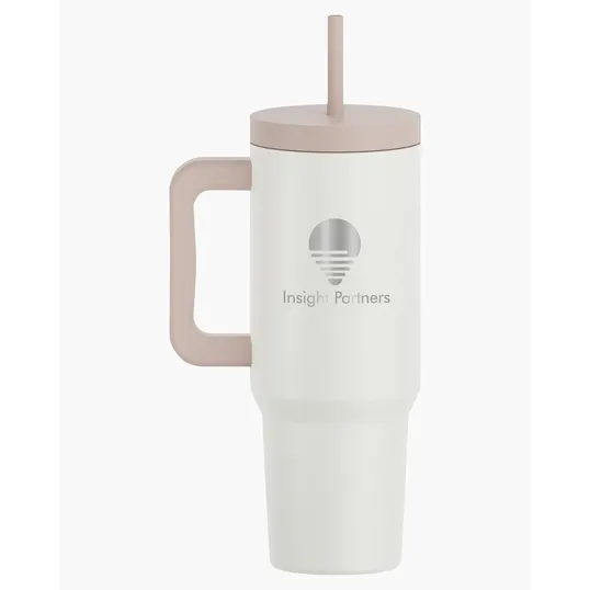 Aspen 40 oz. Vacuum Insulated Stainless Steel Tumbler With Handle — view 11