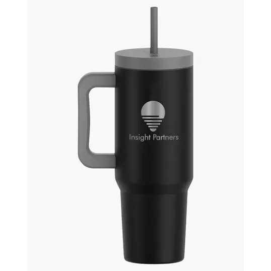 Aspen 40 oz. Vacuum Insulated Stainless Steel Tumbler With Handle — view 12
