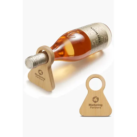Bamboo Wine Bottle Holder with Bottle Opener — view 3