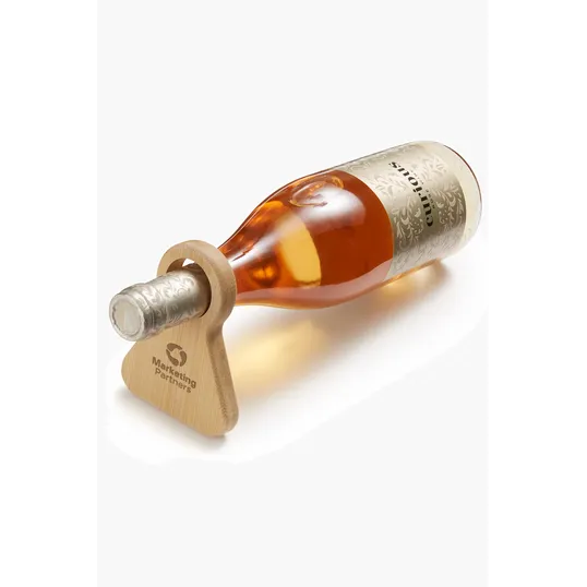Bamboo Wine Bottle Holder with Bottle Opener — view 4