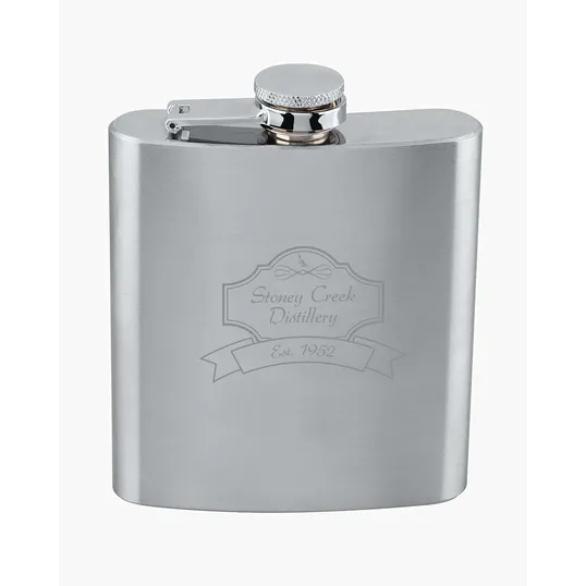 6 oz. Stainless Steel Flask — view 3