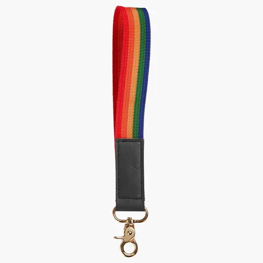 Rainbow Pride Wrist Strap Keychain