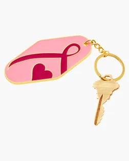 Picture For Breast Cancer Awareness Pink Ribbon Metal Keychain.