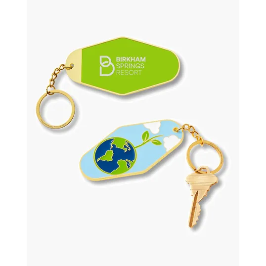 Earth Day Globe Metal Keychain — view 3