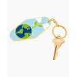 Earth Day Globe Metal Keychain