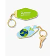 Earth Day Globe Metal Keychain — view 3