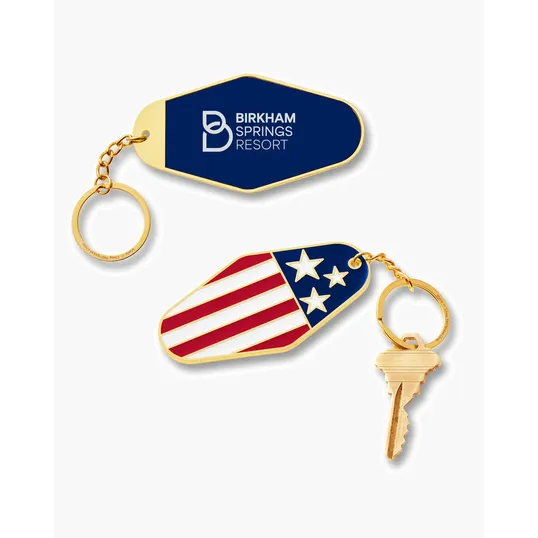 USA Patriotic Metal Keychain — view 3