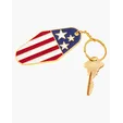 USA Patriotic Metal Keychain