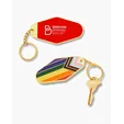 Rainbow Pride LGBTQ+ Metal Keychain — view 3
