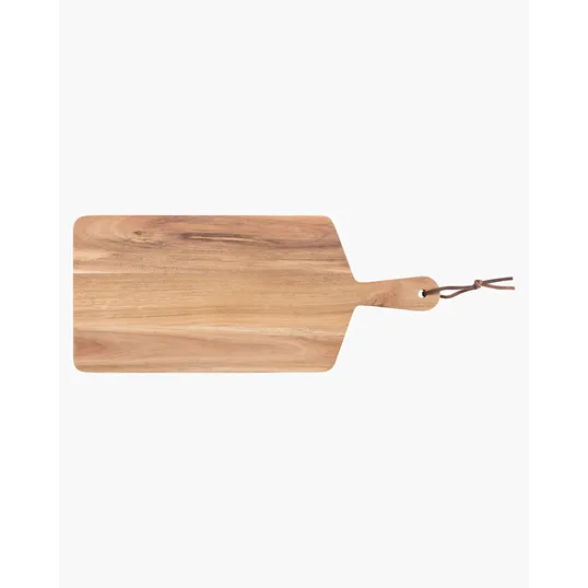 Prime Line Acacia Wood Charcuterie Board with Leather Handle