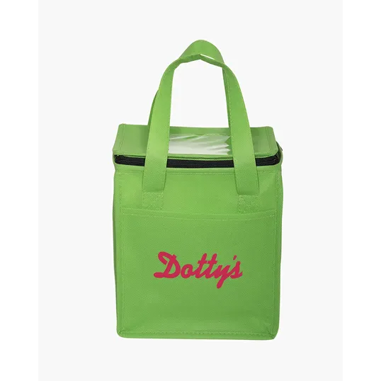 Non-Woven Cubic Lunch Cooler Bag with ID Slot — view 2