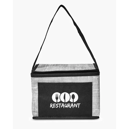 Denim Pattern Non-Woven 6-Pack Lunch Cooler Bag — view 8