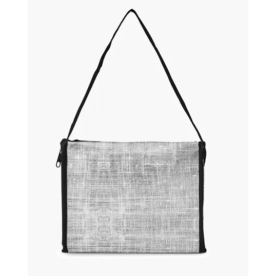 Denim Pattern Non-Woven 6-Pack Lunch Cooler Bag