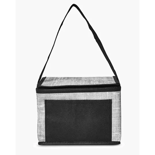 Denim Pattern Non-Woven 6-Pack Lunch Cooler Bag — view 2