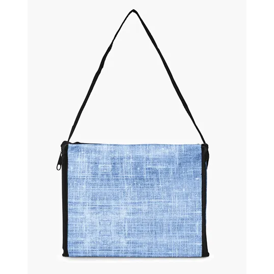 Denim Pattern Non-Woven 6-Pack Lunch Cooler Bag — view 3
