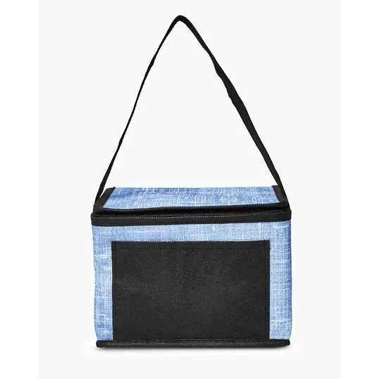 Denim Pattern Non-Woven 6-Pack Lunch Cooler Bag — view 4