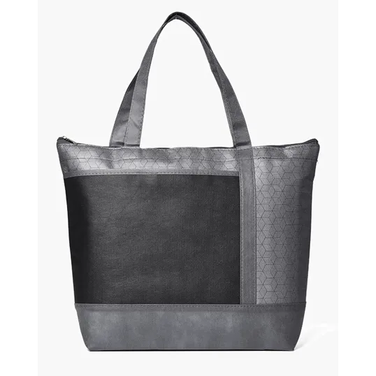 Hexagon Pattern Non-Woven Cooler Tote Bag — view 2