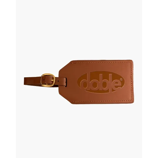 Sueded Full-Grain Leather Luggage Tag — view 5