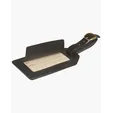 Sueded Full-Grain Leather Luggage Tag — view 2