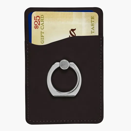 Tuscany Card Holder with Metal Ring Phone Stand — view 2