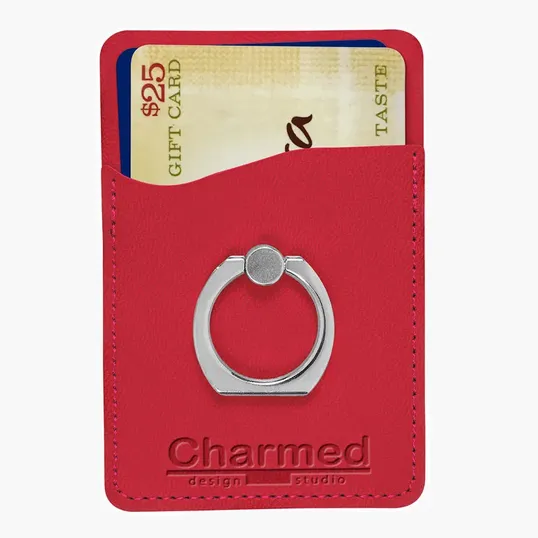 Tuscany Card Holder with Metal Ring Phone Stand — view 14