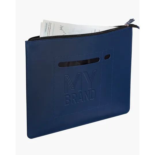 Italian Thermo PU Zip File Folder — view 5