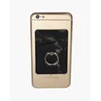 Marble Card Holder with Metal Ring Phone Stand