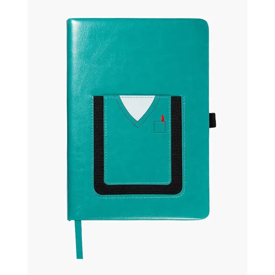 Medical Theme Journal Notebook with Cell Phone Pocket, 5.8" x 8.3" — view 4