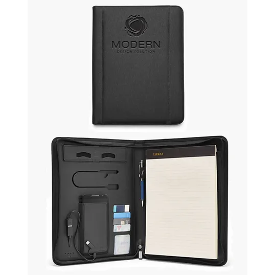 Tech Portfolio With Power Bank And Wireless Charger — view 2