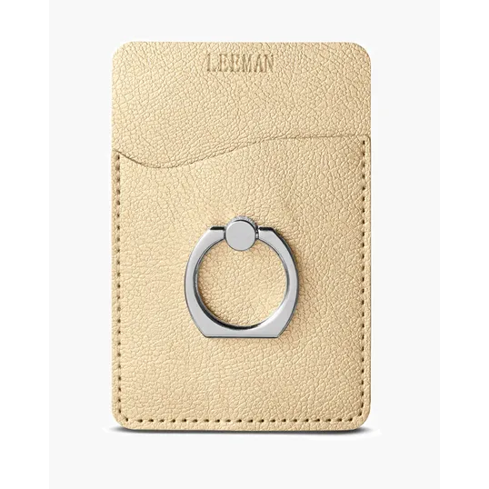 Leeman Shimmer Card Holder With Metal Ring Phone Stand