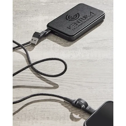 Italian Thermo PU 5000mAh Phone Power Bank — view 4