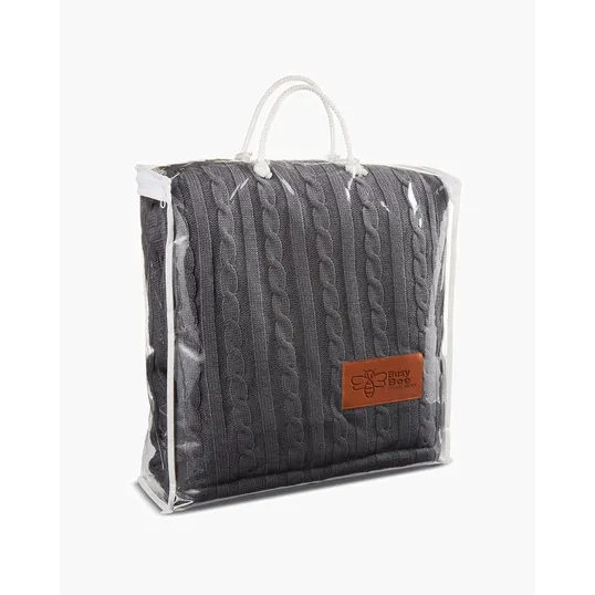 Leeman Cable Knit Sherpa Throw — view 9
