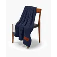 Leeman Cable Knit Sherpa Throw — view 4