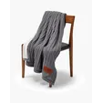 Leeman Cable Knit Sherpa Throw — view 8