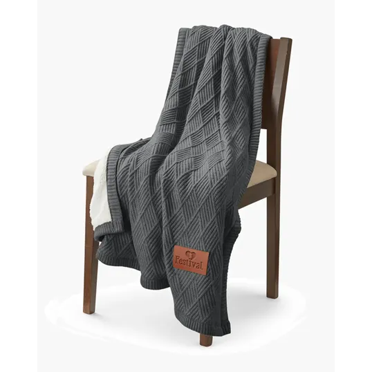 Trellis Knit Blanket — view 2