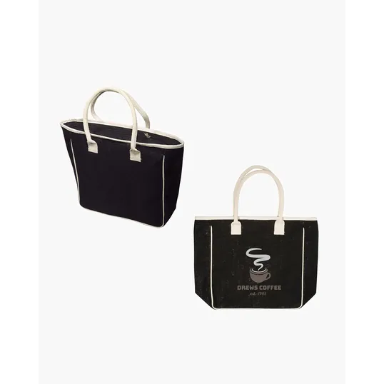 Seville Jute & Canvas Tote Bag — view 11