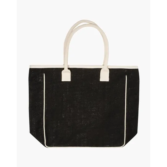 Seville Jute & Canvas Tote Bag
