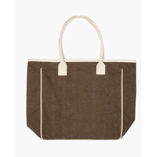 Seville Jute & Canvas Tote Bag — view 2