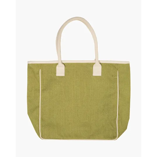 Seville Jute & Canvas Tote Bag — view 3